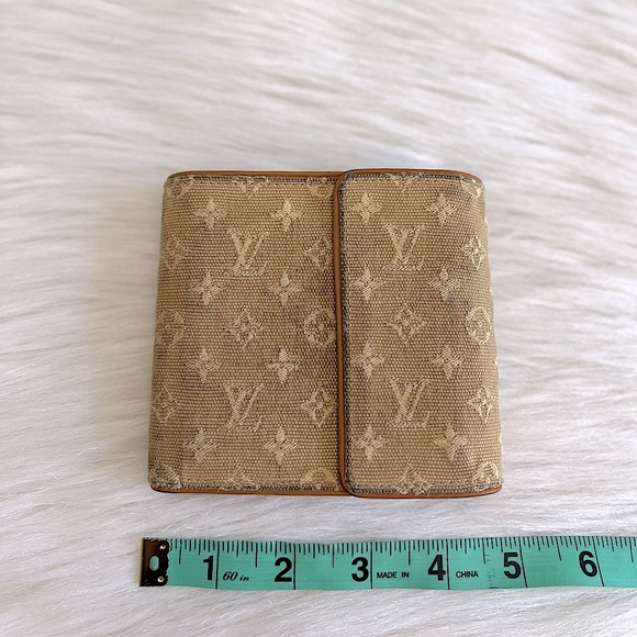 LOUIS VUITTON CANVAS MINI LIN WALLET - Picture 14 of 15